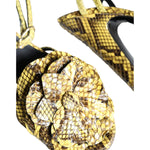 Dolce & Gabbana Yellow Exotic Leather Ankle Strap Heels Sandals Shoes Dolce & Gabbana Dark Khaki