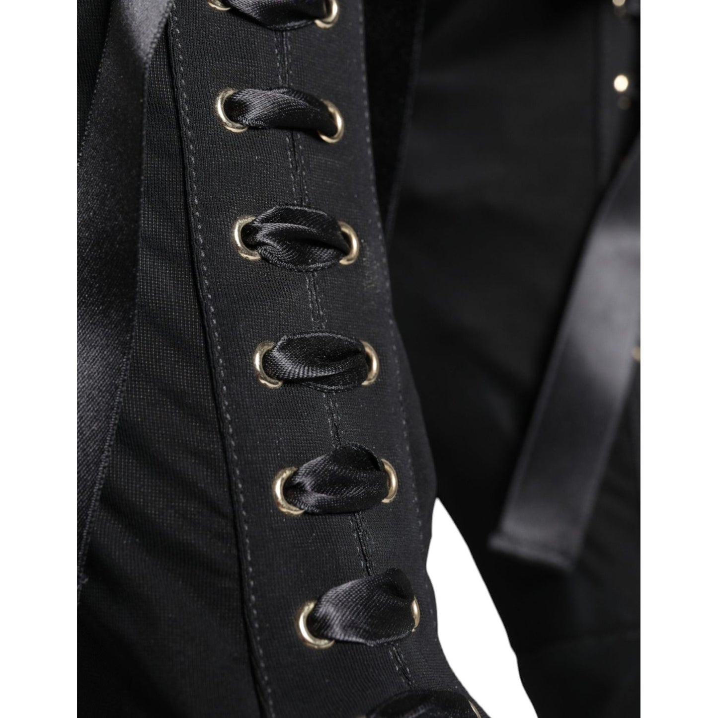 Dolce & Gabbana Black Jersey Stretch Ankle Booties Shoes LA11378-35.5