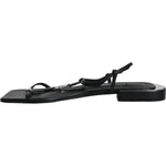 Dolce & Gabbana Black Leather Logo Ankle Strap Keira Sandals Shoes LA11685-39