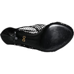 Dolce & Gabbana Black Mesh Leather Heels Keira Sandals Shoes LA11437-37.5