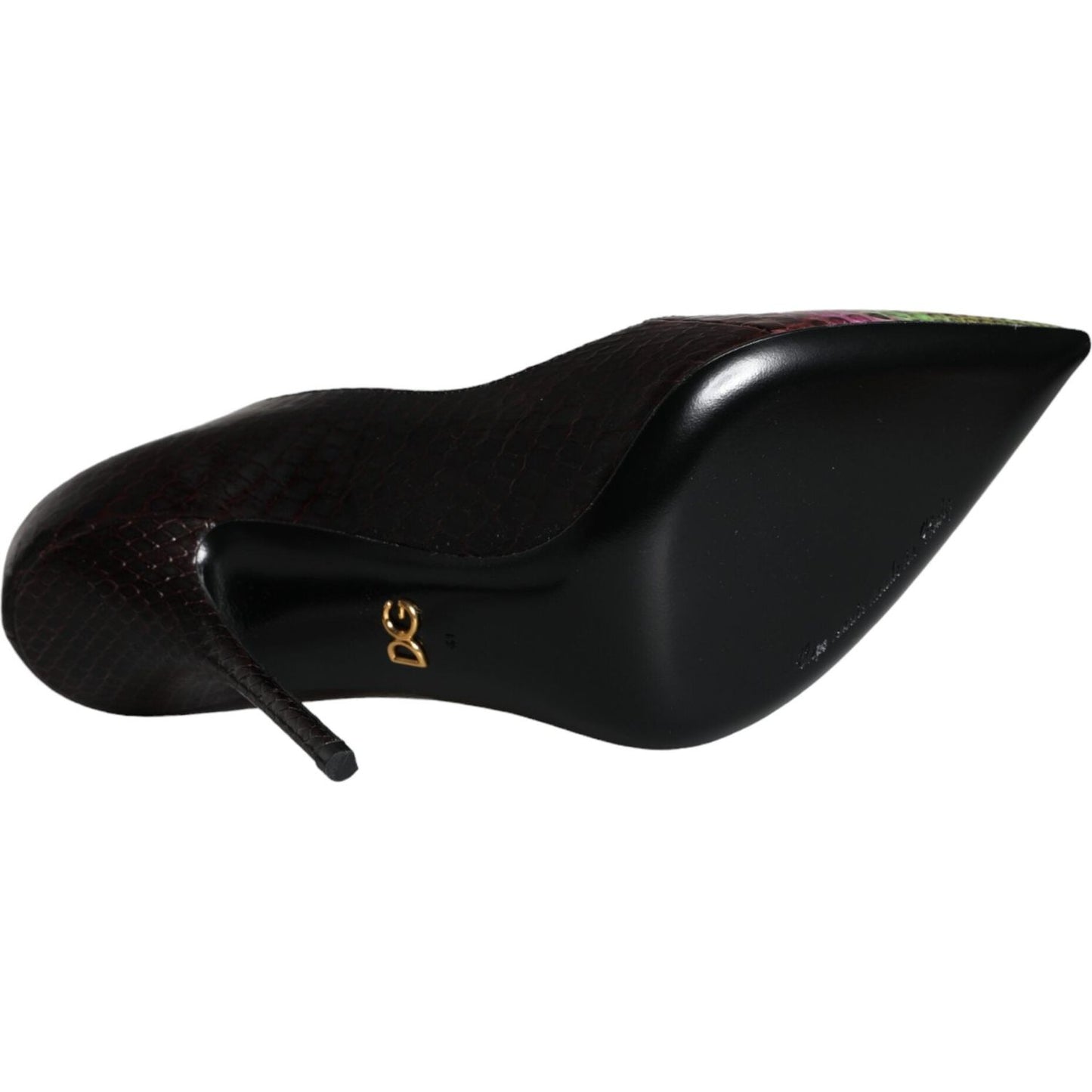 Dolce & Gabbana Multicolor Exotic Leather Heels Pumps Shoes LA11487-35.5