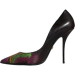 Dolce & Gabbana Multicolor Exotic Leather Heels Pumps Shoes LA11487-35.5