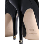 Dolce & Gabbana Black Patent Leather Bellucci Pumps Heels Shoes LA11508-36