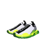Dolce & Gabbana White Yellow Slip On Sorrento Sneakers Shoes LA11541-40.5