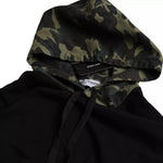 Dolce & Gabbana Black Camouflage Hooded Sweatshirt Sweater TSH86464-56