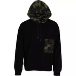 Dolce & Gabbana Black Camouflage Hooded Sweatshirt Sweater TSH86464-56