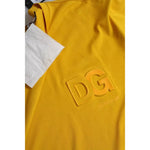 Dolce & Gabbana Dark Yellow Logo Cotton Round Neck T-shirt TSH86421-56