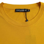 Dolce & Gabbana Dark Yellow Logo Cotton Round Neck T-shirt TSH86421-56