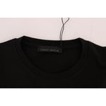 Frankie Morello Black Cotton RIDERS Crewneck T-Shirt TSH1266-3