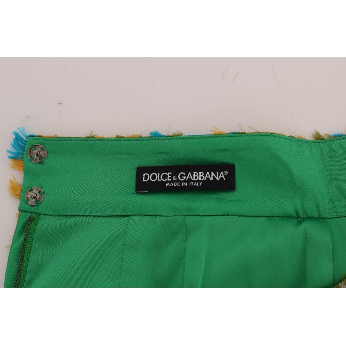 Dolce & Gabbana Multicolor Jacquard Straight Pencil Skirt SKI1031-5