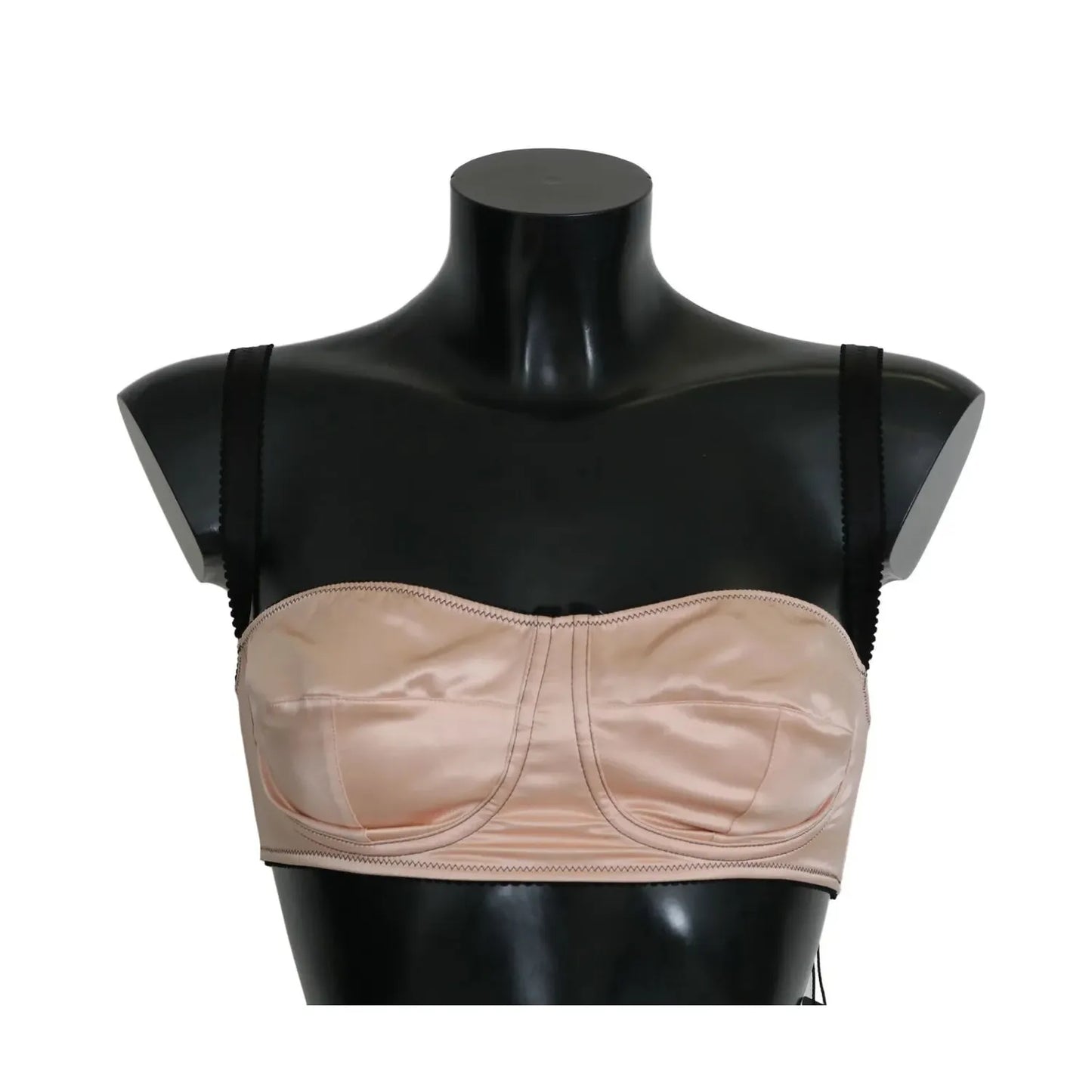 Dolce & Gabbana Black Straps Pink Balconcino Bra Bik276-40