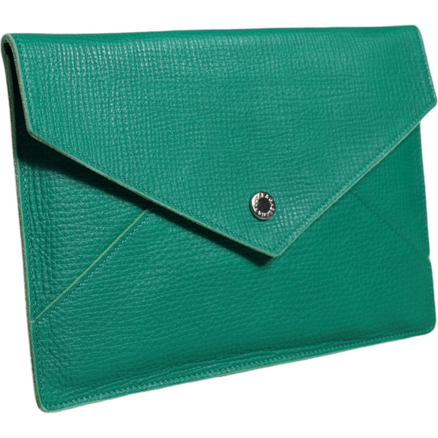 Dolce & Gabbana Green Leather Handbag Clutch Mini Purse Pouch Tablet Case BAG1542