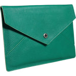 Dolce & Gabbana Green Leather Handbag Clutch Mini Purse Pouch Tablet Case BAG1542