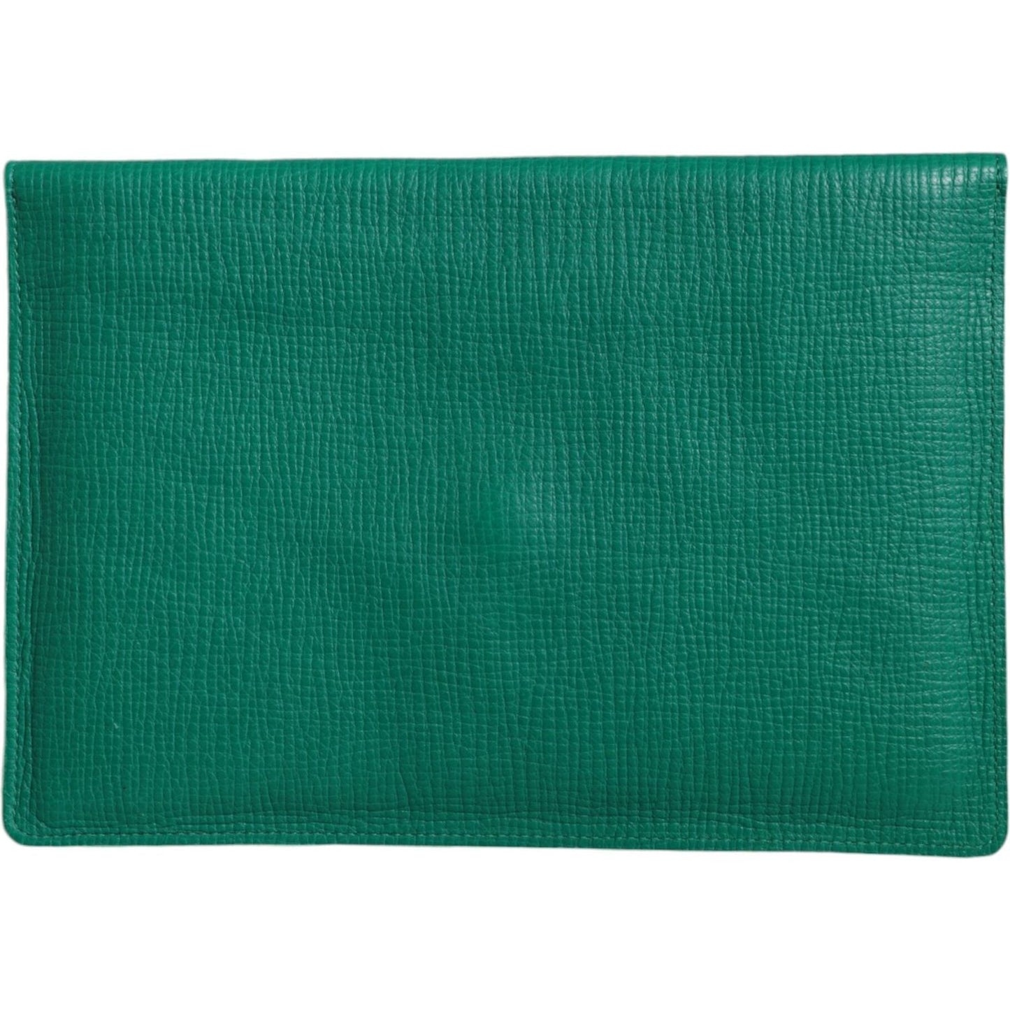 Dolce & Gabbana Green Leather Handbag Clutch Mini Purse Pouch Tablet Case BAG1542
