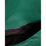 Dolce & Gabbana Green Leather Handbag Clutch Mini Purse Pouch Tablet Case BAG1542