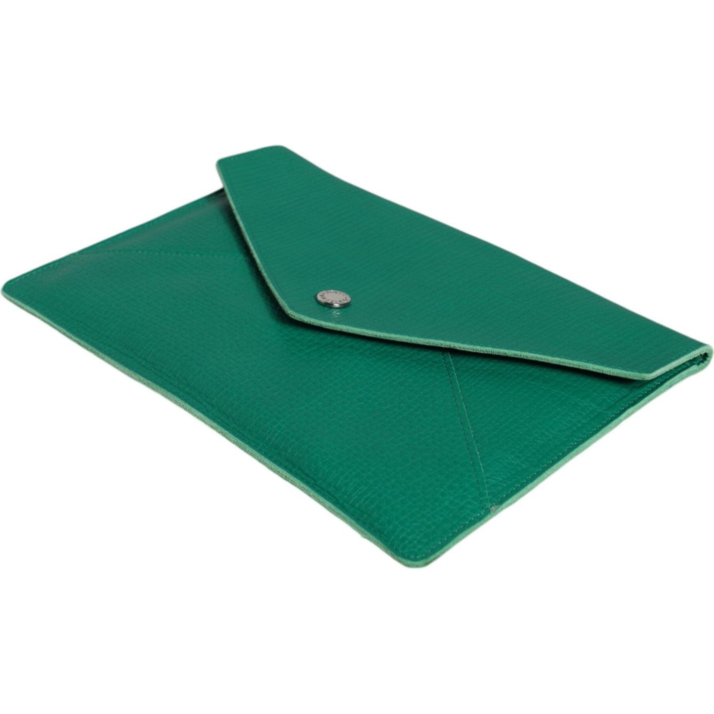 Dolce & Gabbana Green Leather Handbag Clutch Mini Purse Pouch Tablet Case BAG1542