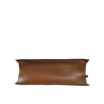 Versace Brown Top Handle Jacquard Leather Logo Crossbody Tote Bag BAG1593