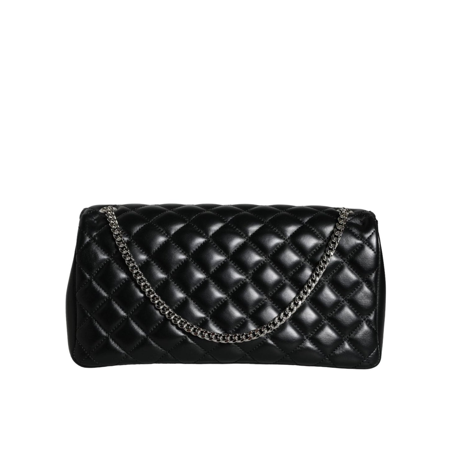 Versace Black Quilted Lambskin Leather Crossbody Shoulder Bag BAG1604