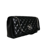 Versace Black Quilted Lambskin Leather Crossbody Shoulder Bag BAG1604