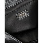 Versace Black Top Handle Grainy Calfskin Leather Crossbody Bag BAG1607