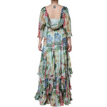 Dolce & Gabbana Multicolor Floral Silk Long Gown Dress DR281237-44