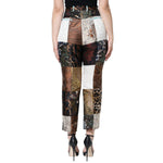 Dolce & Gabbana Multicolor Patchwork Jacquard High Waist Pants PAN74585-46