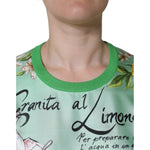 Dolce & Gabbana Green Silk Granita Al Limone Long Sleeves Sweater TSH86569-40