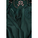 Dolce & Gabbana Green Floral Cutout Silk Wool Dress DR1210-3