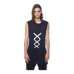 Nicolo Tonetto Black Cotton Men Tank Top NI-12982-XS