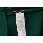Dolce & Gabbana Green Floral Cutout Silk Wool Dress DR1210-3