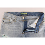 Versace Jeans Blue Wash Torn Stretch Slim Fit Jeans PAN60770-5