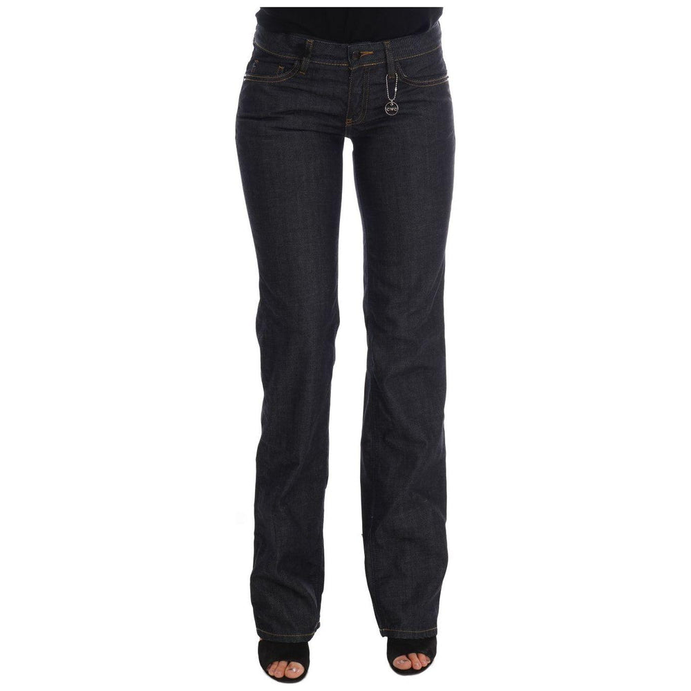 Costume National Dark Blue Cotton Classic Fit Jeans SIG30133-1