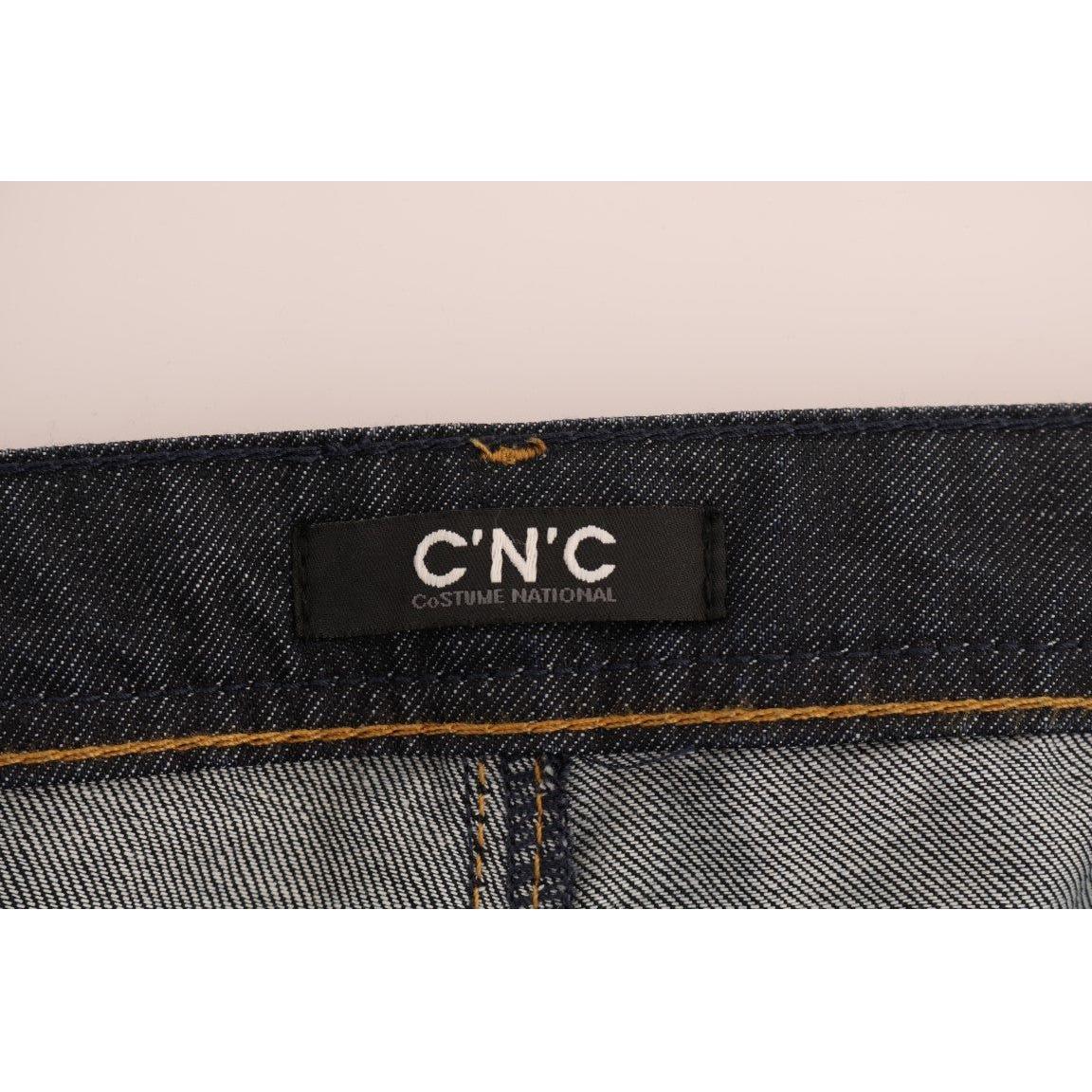 Costume National Dark Blue Cotton Classic Fit Jeans SIG30133-1