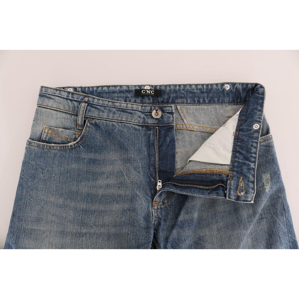 Costume National Blue Cotton Stretch Denim Jeans SIG30136-1