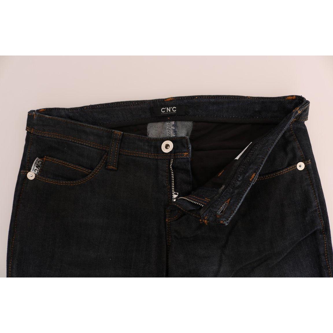 Costume National Dark Blue Cotton Slim Fit Jeans SIG30137-1