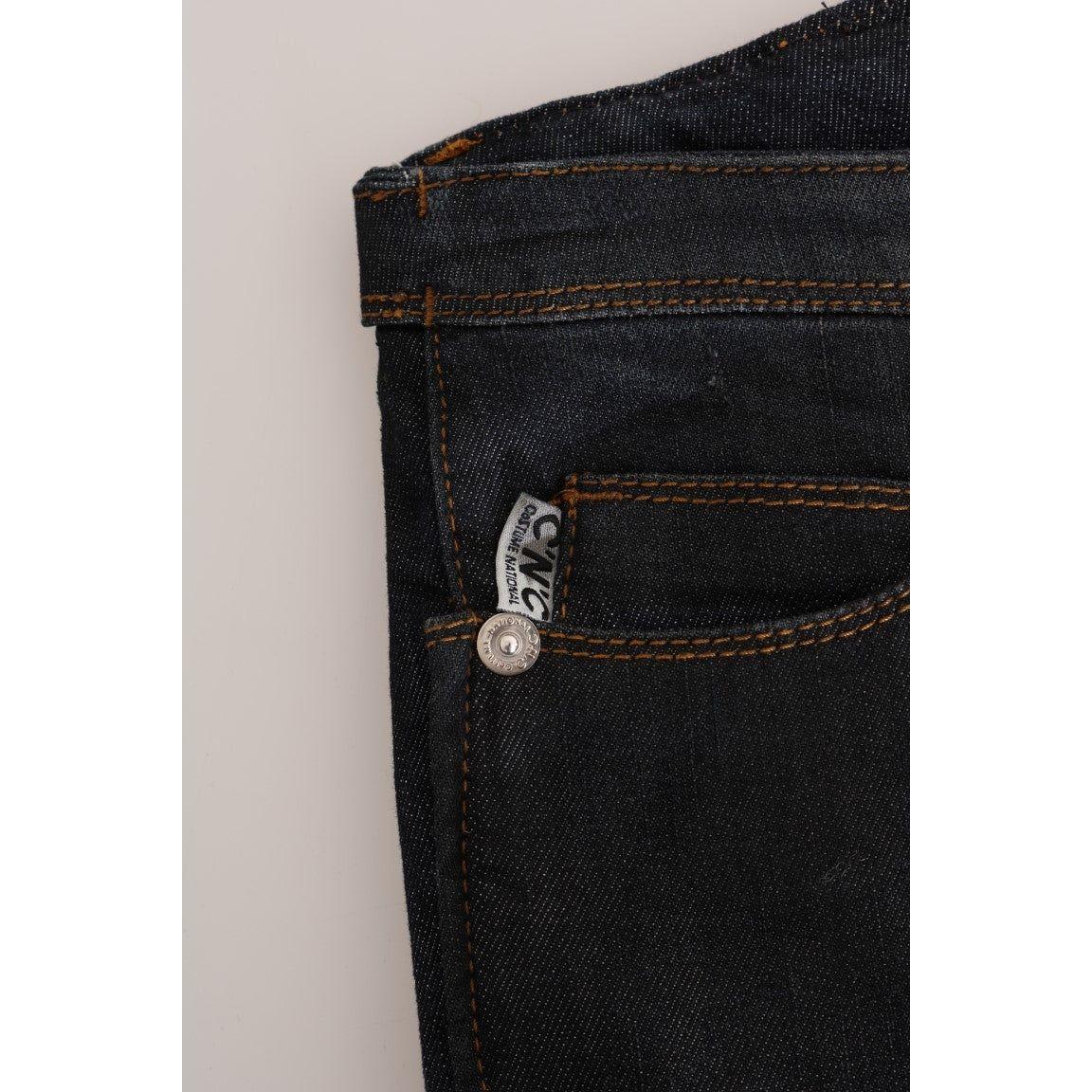 Costume National Dark Blue Cotton Slim Fit Jeans SIG30137-1