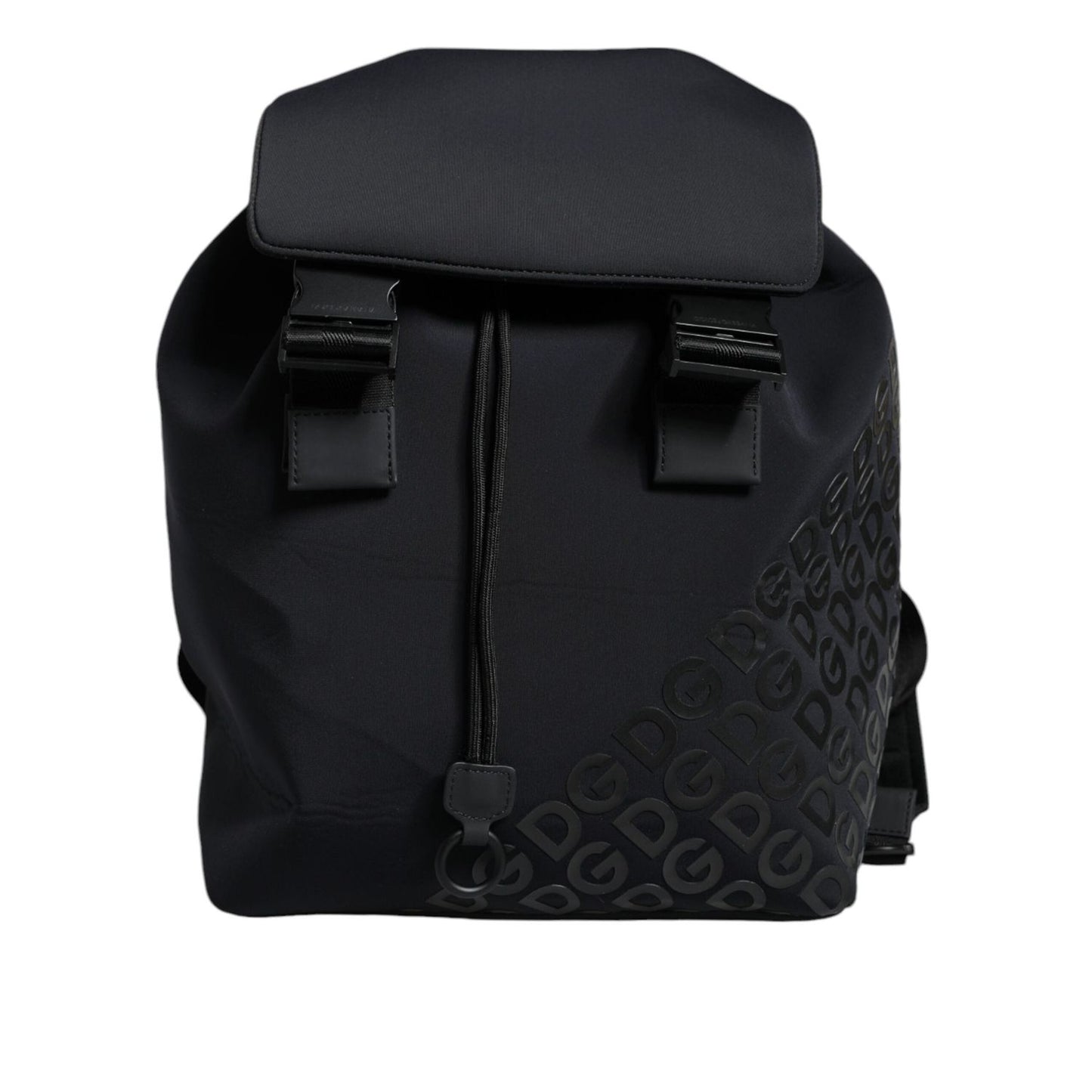 Dolce & Gabbana Black DG Mania Neoprene Travel Back Pack Bag