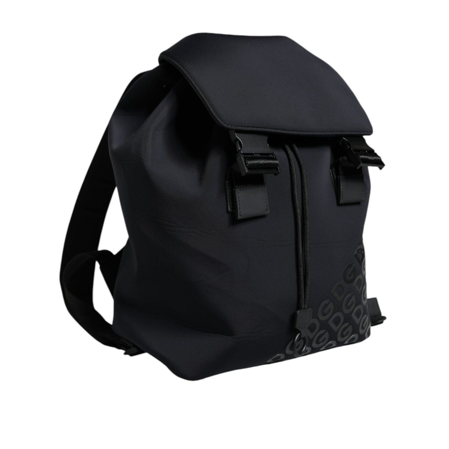 Dolce & Gabbana Black DG Mania Neoprene Travel Back Pack Bag