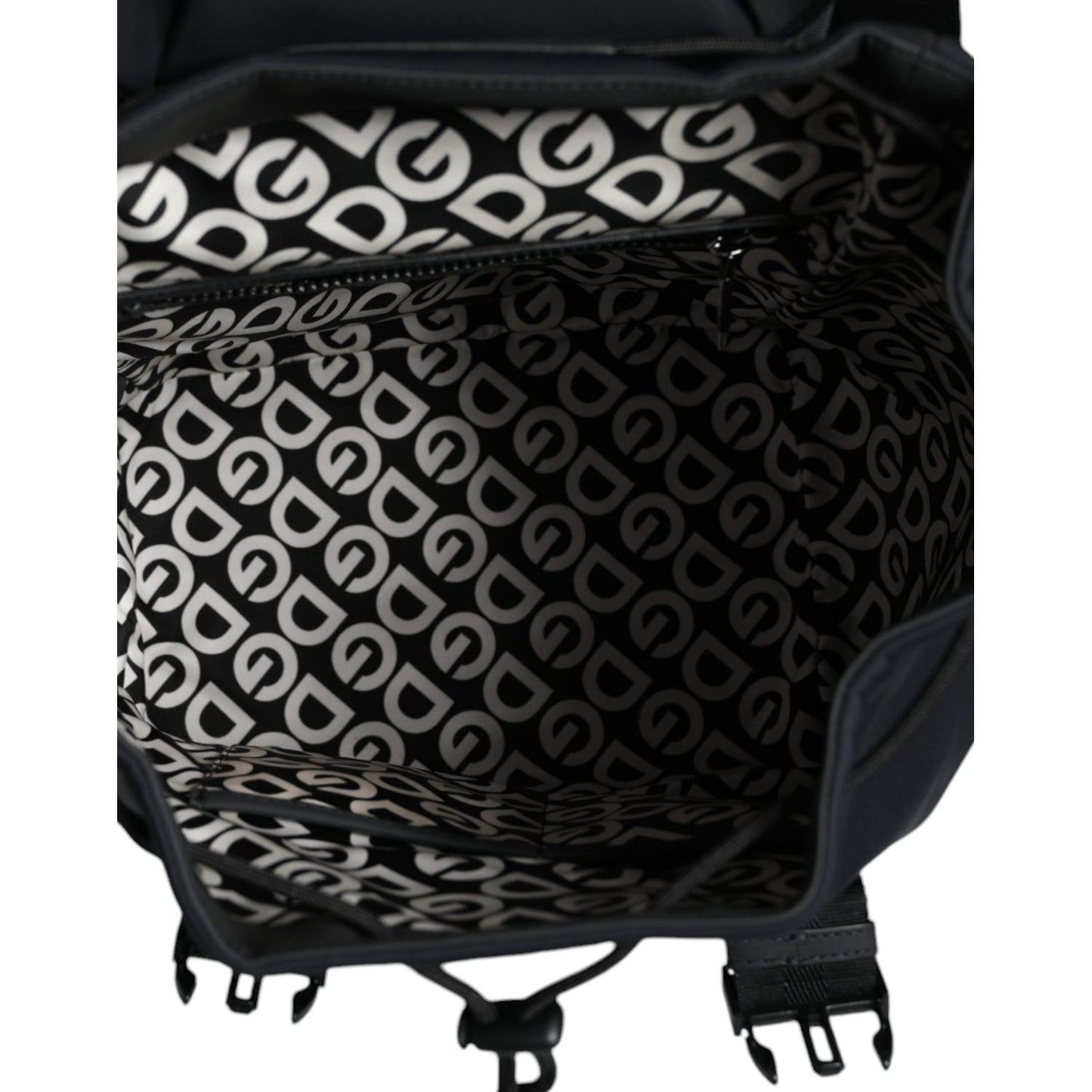 Dolce & Gabbana Black DG Mania Neoprene Travel Back Pack Bag