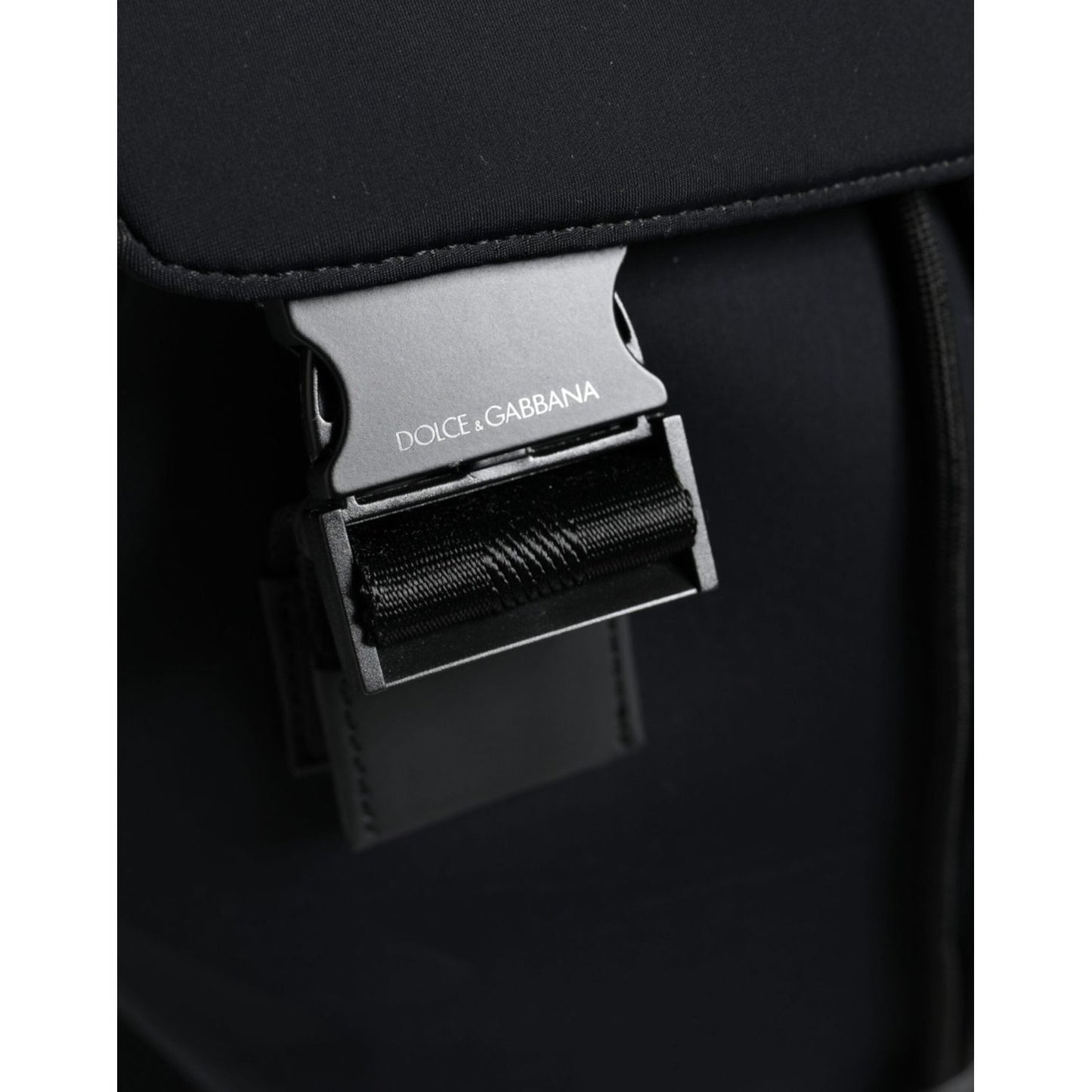 Dolce & Gabbana Black DG Mania Neoprene Travel Back Pack Bag