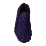 Dolce & Gabbana Purple Sheep Fur Leather Loafers LA4142-8