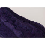 Dolce & Gabbana Purple Sheep Fur Leather Loafers LA4142-8