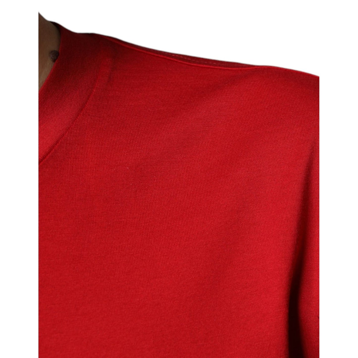 Dolce & Gabbana Red Cotton DG Logo Print Crew Neck T-shirt