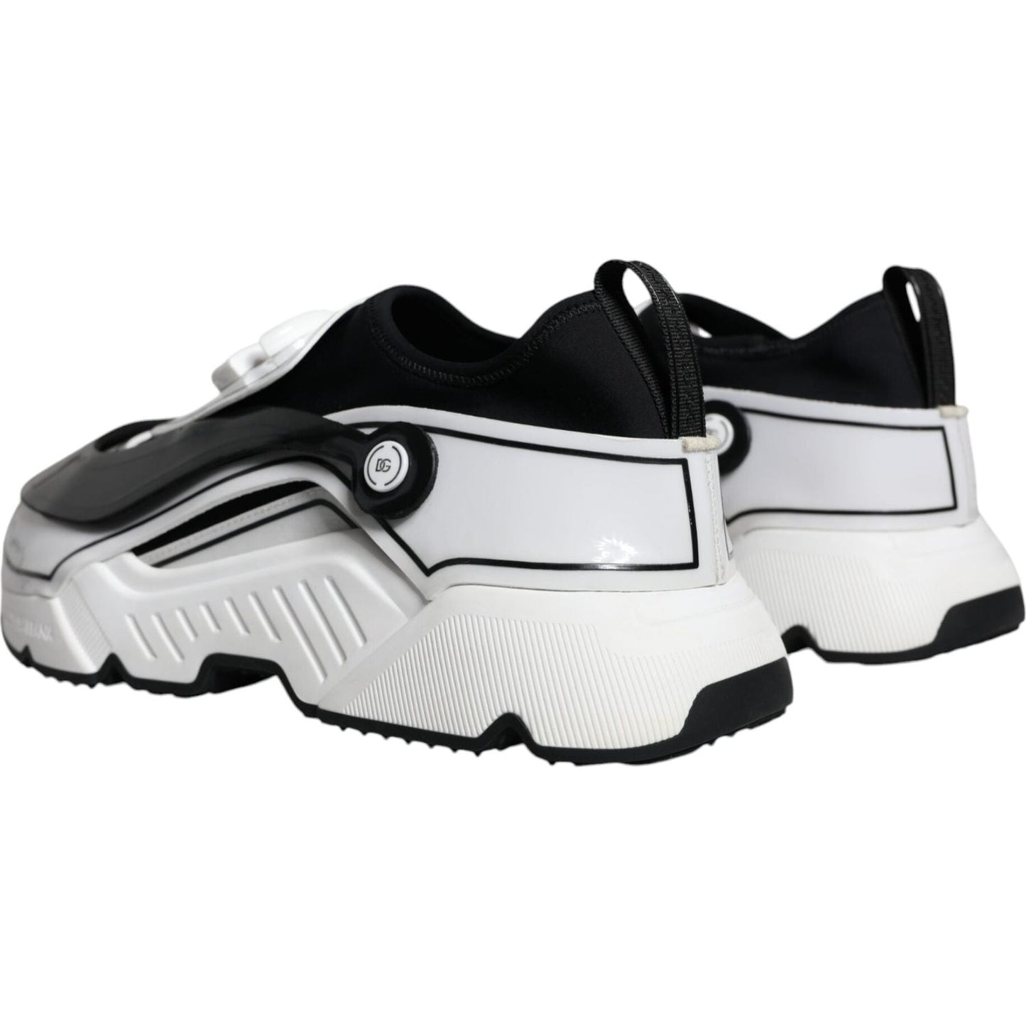Dolce & Gabbana White Black Logo Plaque Daymaster Sneakers Shoes MV6130-39