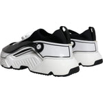 Dolce & Gabbana White Black Logo Plaque Daymaster Sneakers Shoes MV6130-39