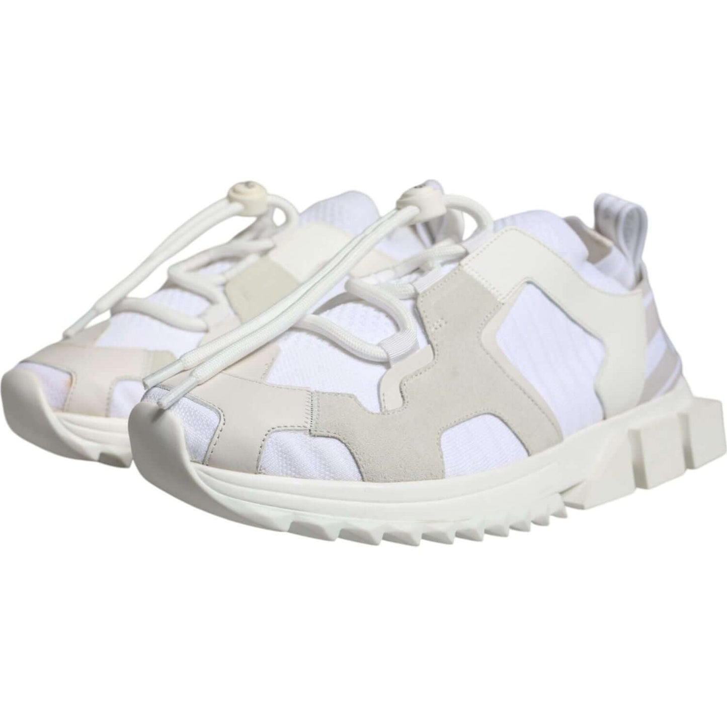 Dolce & Gabbana White Mesh Sorrento Trekking Sneakers Shoes LA12636-37