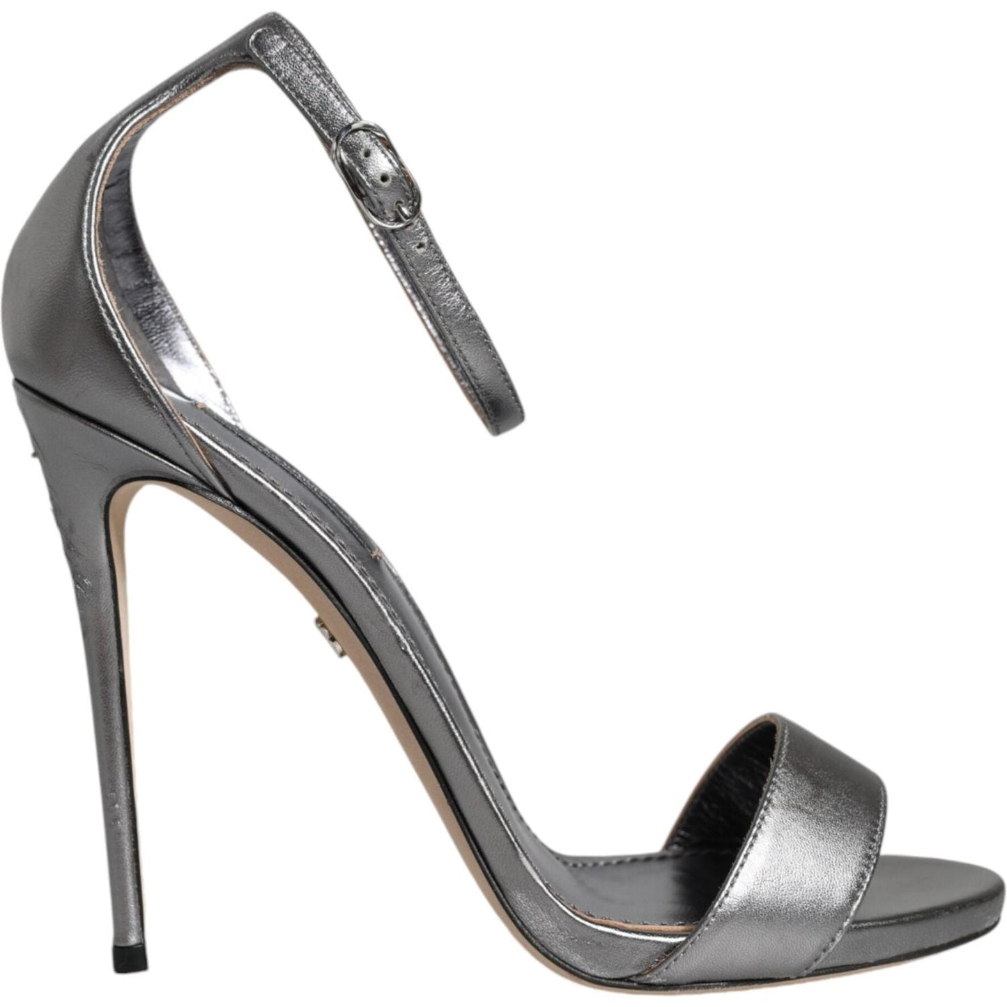 Dolce & Gabbana Silver KEIRA Heels Ankle Strap Sandals Shoes LA11725-38