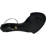 Dolce & Gabbana Black Keira Leather Faux Pearl Sandals Heels Shoes LA11782-37.5