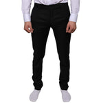 Dolce & Gabbana Black Wool Skinny Dress Formal Pants PAN75322-46