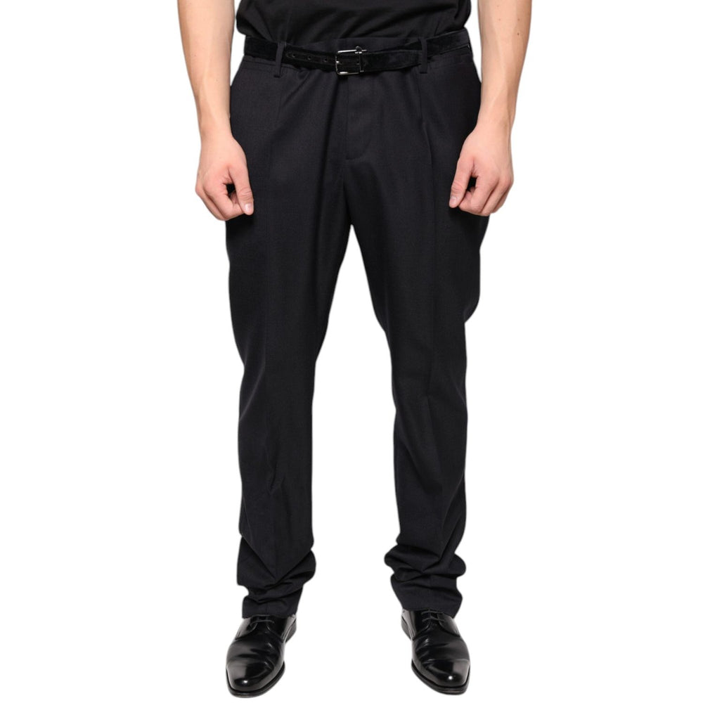 Dolce & Gabbana Black Wool Skinny Dress Formal Pants PAN75335-54